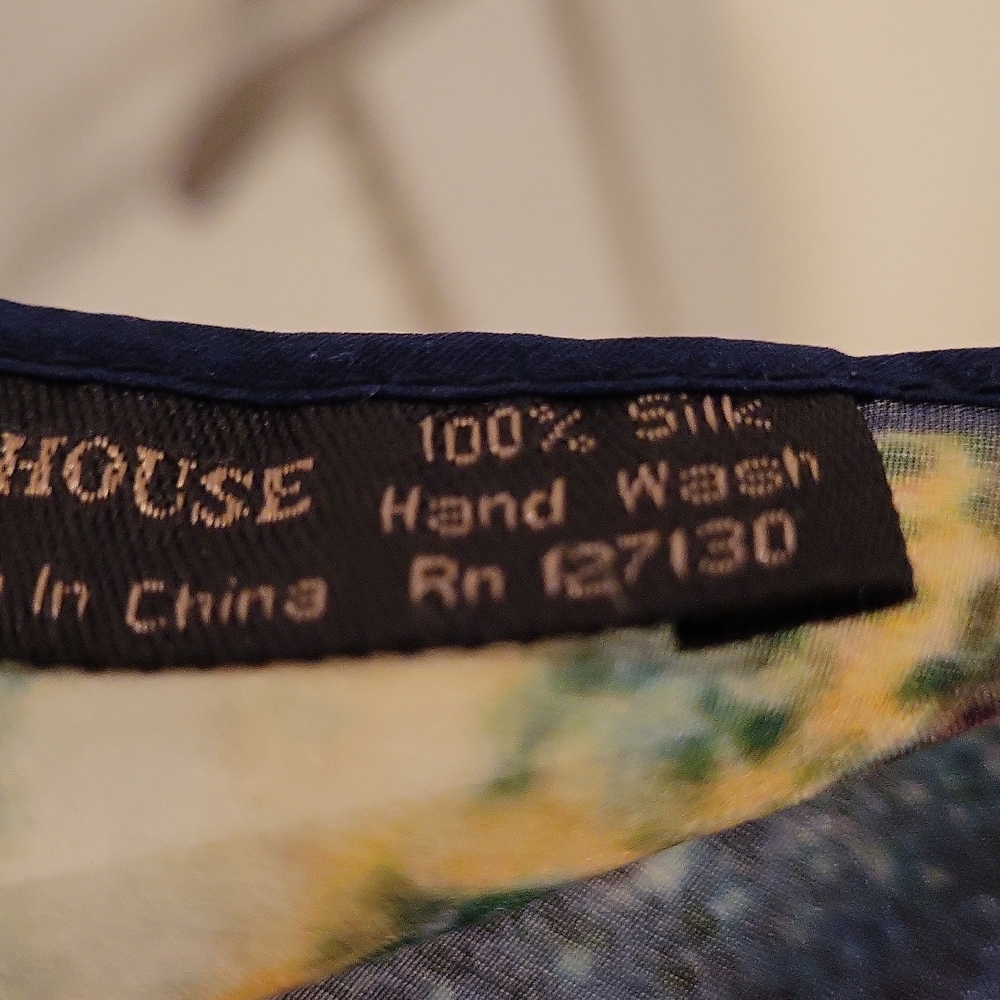 Silk Blue Scarf - Picture 3 of 3